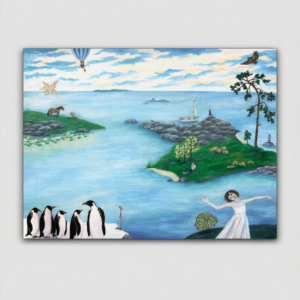 Luftballongen, oljemålning