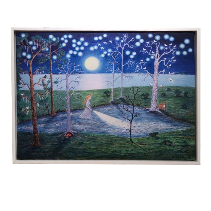 Det blommande kärret, mixed media-verk