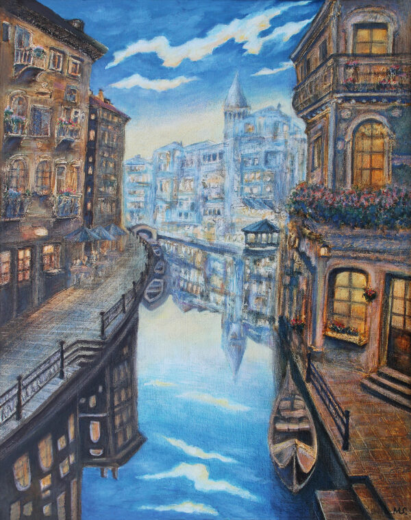 Venedig, oljemålning - Bild 2
