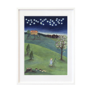 Kvällsvandring, giclée konsttryck 21x30 cm