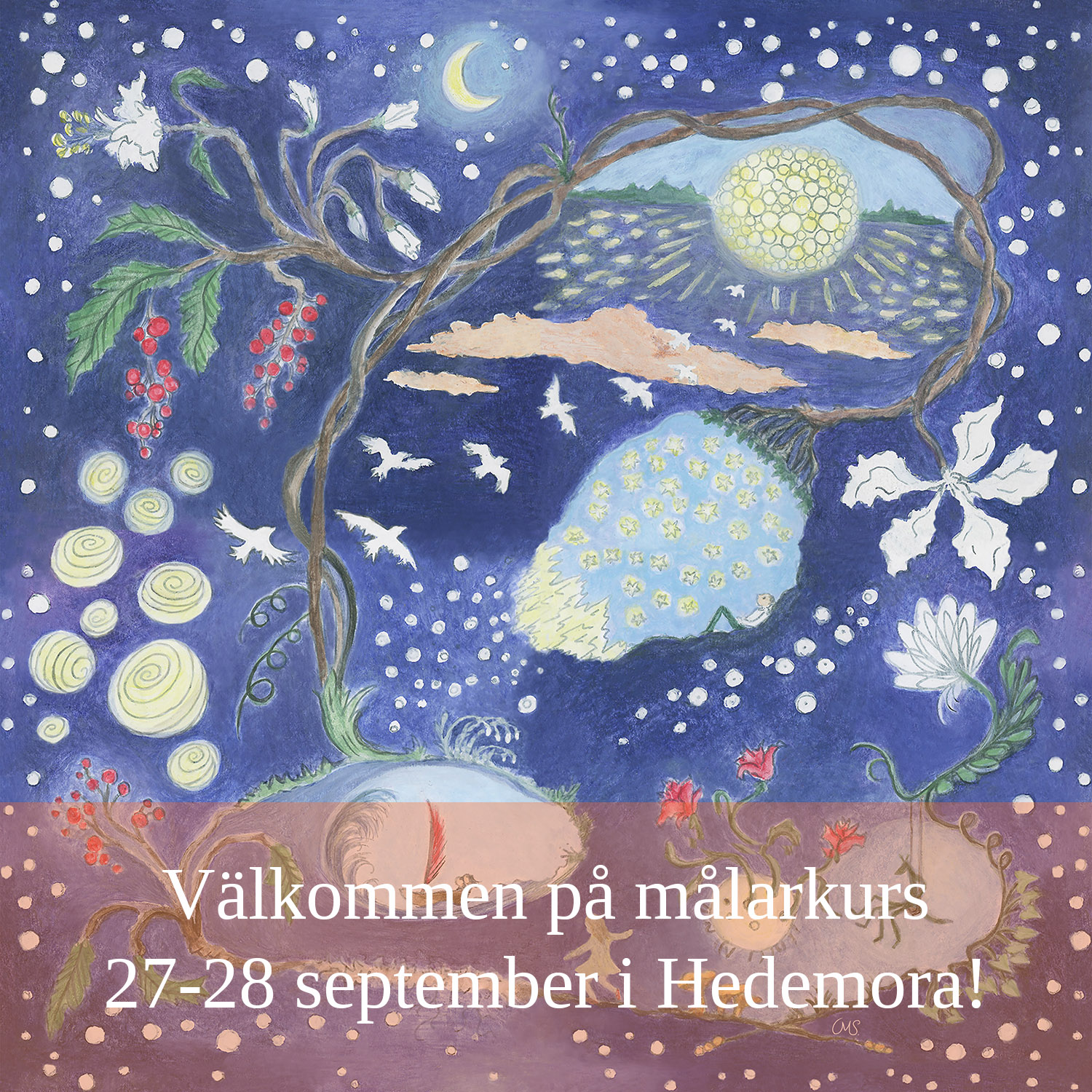 Helgkurs i teckning och måleri i Hedemora 27-28 september