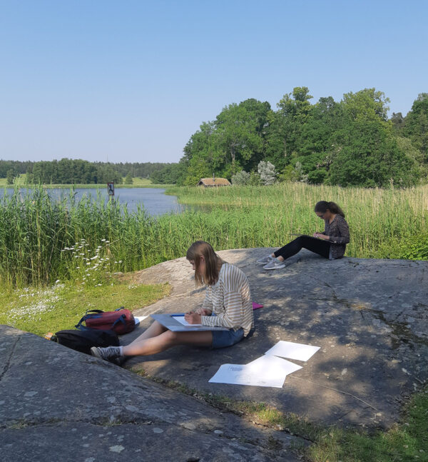 Höstlovskurs i teckning och måleri för barn och ungdomar ca 10-16 år på Säters bibliotek - Bild 8