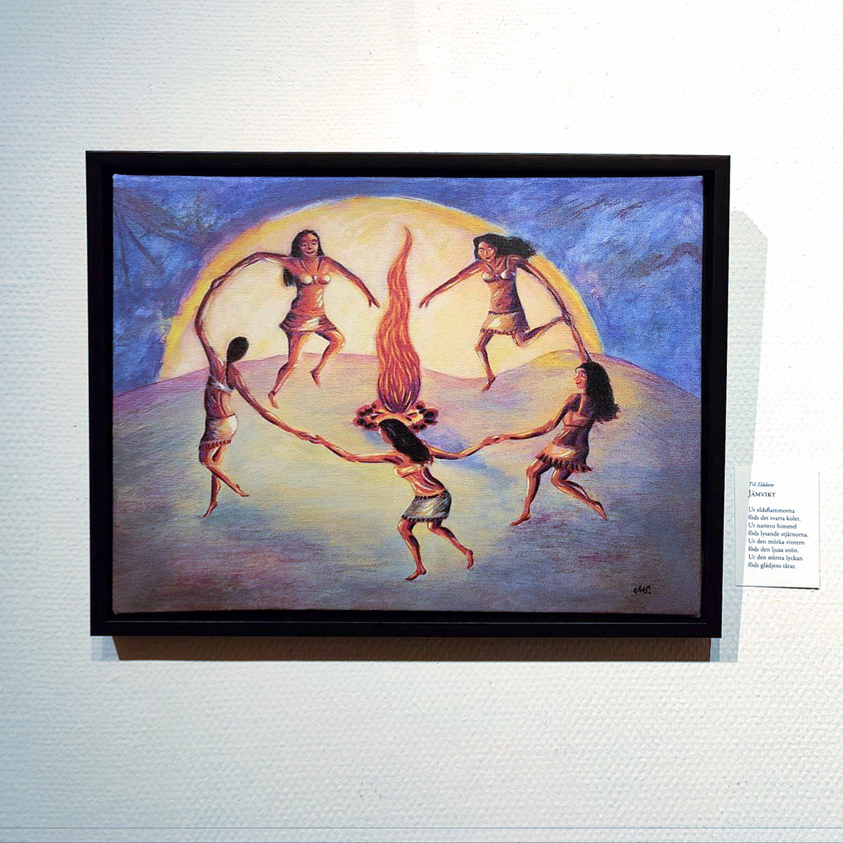 Elddans, mixed media-verk