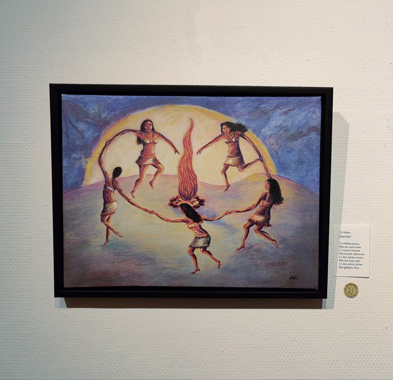 Elddans, mixed media-verk