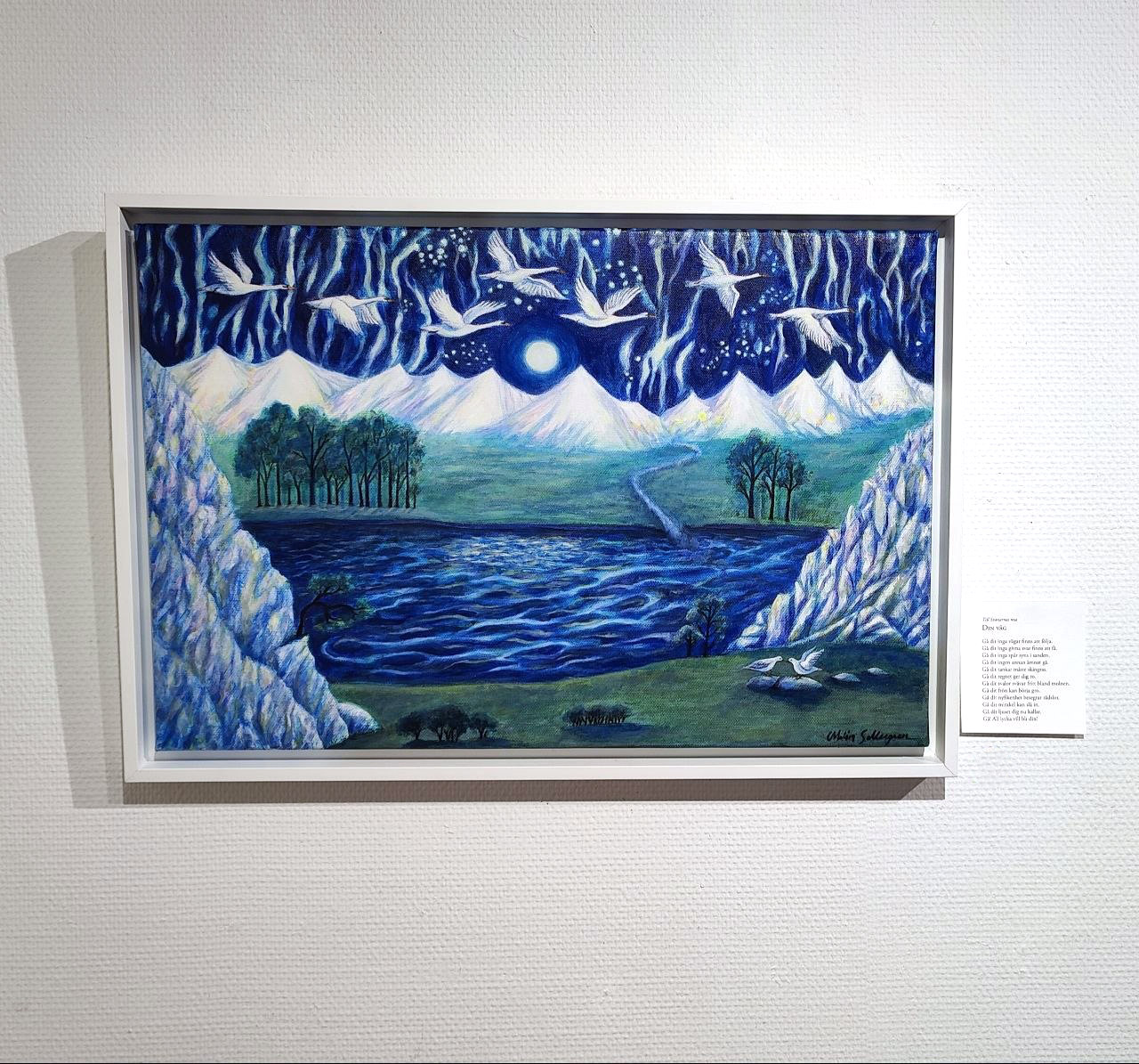 Svanarnas resa, mixed media-verk