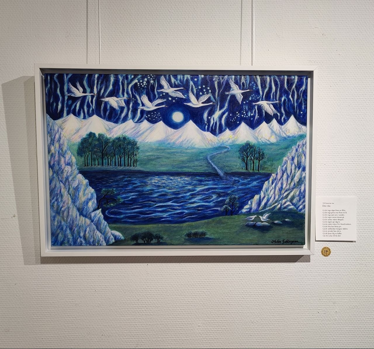 Svanarnas resa, mixed media-verk